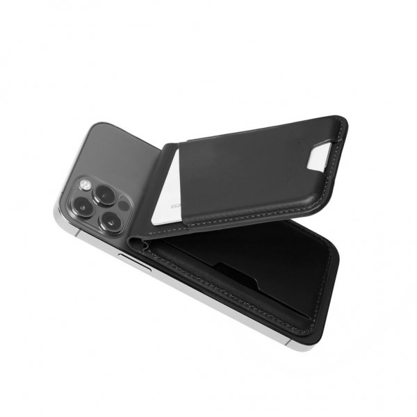 Mujjo Kortholder MagSafe Wallet Stand Svart