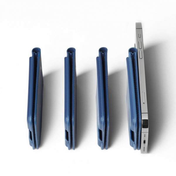 Mujjo Kortholder MagSafe Wallet Stand Monaco Blue