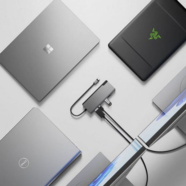 ALOGIC Ultra USB-C Dock PLUS V2 Minnekortleser Grå