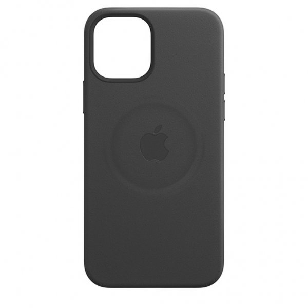 Apple Original iPhone 12 Pro Max Deksel Leather Case MagSafe Svart