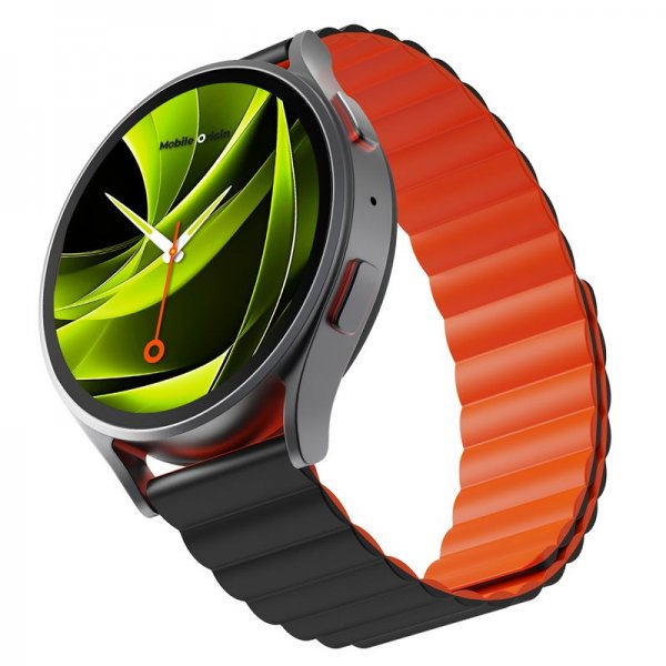 Mobile Origin Samsung Galaxy Watch 8 40/44mm/Classic 46mm Armbånd Easy Strap Svart Oransje