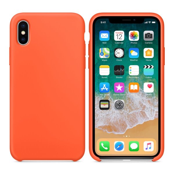 iPhone Xs Max Deksel Silikon Oransje