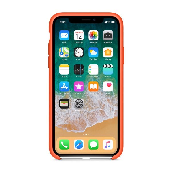 iPhone Xs Max Deksel Silikon Oransje