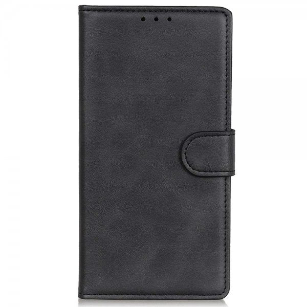 Motorola Edge 20 Lite Etui Skinntekstur Svart