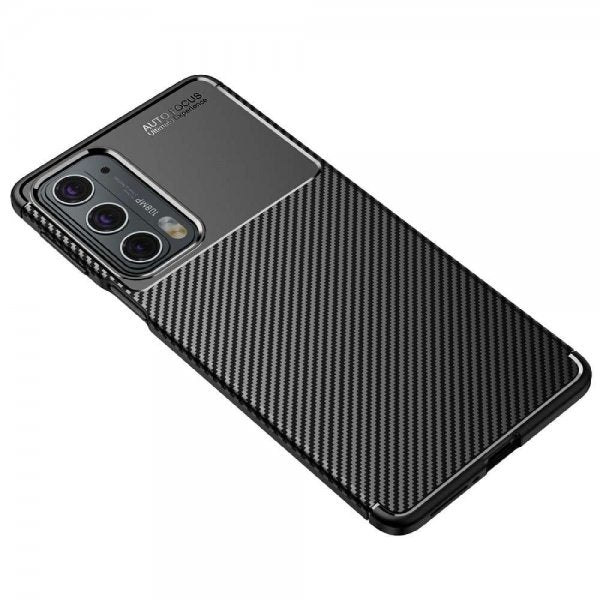 Motorola Edge 20 Deksel Karbonfibertekstur Svart