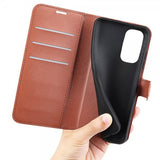 Motorola Edge 30 Etui Litchi Brun