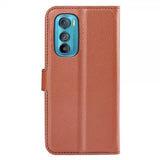 Motorola Edge 30 Etui Litchi Brun