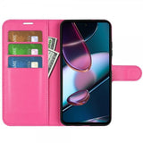Motorola Edge 30 Etui Litchi Magenta