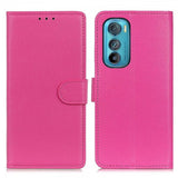 Motorola Edge 30 Etui Litchi Magenta
