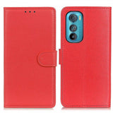 Motorola Edge 30 Etui Litchi Rød