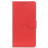 Motorola Edge 30 Etui Litchi Rød
