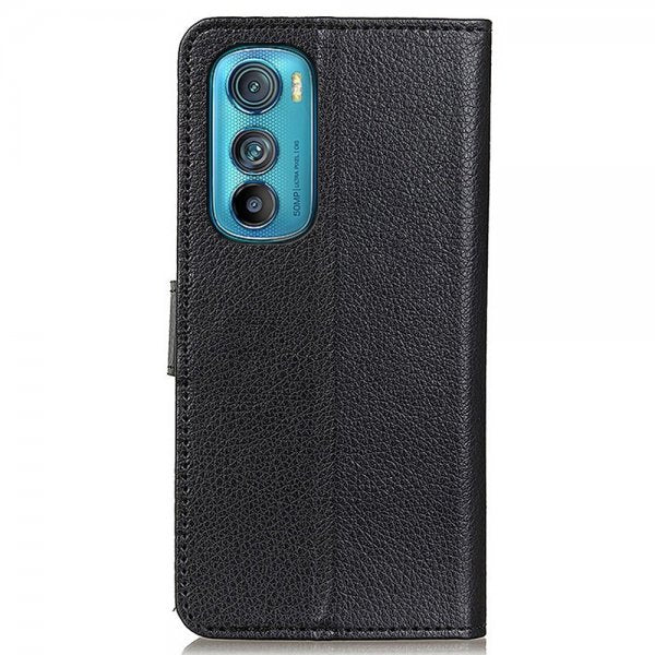 Motorola Edge 30 Etui Litchi Svart