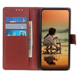 Motorola Edge 30 Neo Etui Litchi Brun