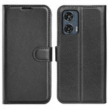 Motorola Edge 50 Fusion Etui Litchi Svart