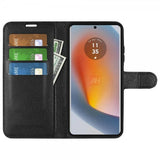 Motorola Edge 50 Fusion Etui Litchi Svart