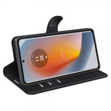 Motorola Edge 50 Fusion Etui Litchi Svart