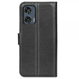 Motorola Edge 50 Fusion Etui Litchi Svart
