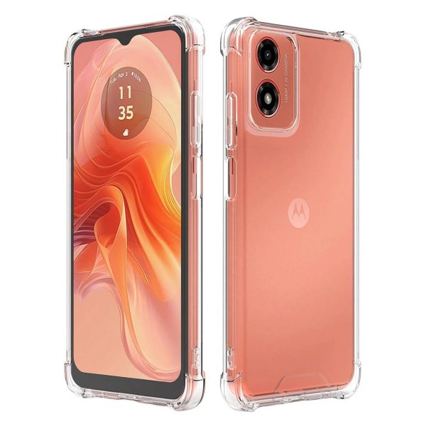 Motorola Moto G04/Moto E14 Deksel Støtsikker Transparent