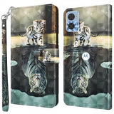 Motorola Moto e22i Etui Motiv Katt Og Tiger