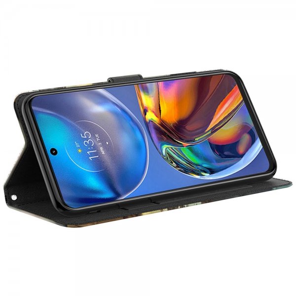 Motorola Moto e22i Etui Motiv Katt Og Tiger