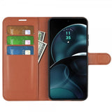 Motorola Moto G14 Etui Litchi Brun
