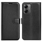 Motorola Moto G14 Etui Litchi Svart