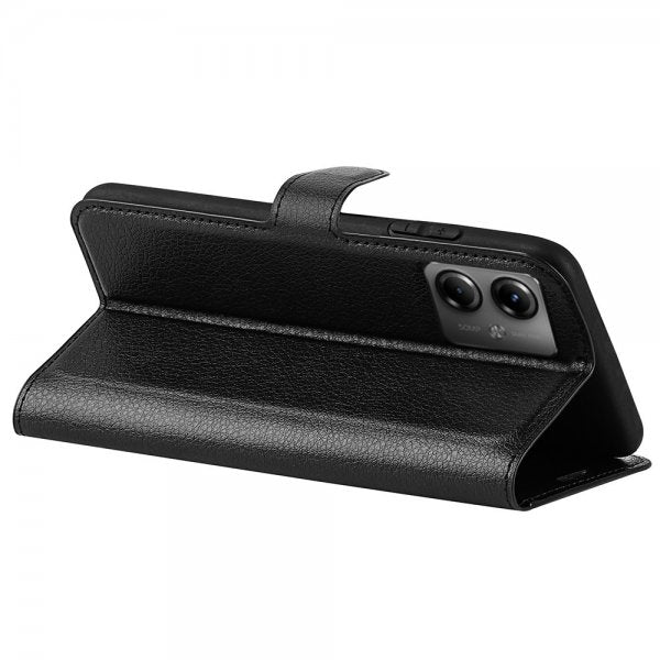 Motorola Moto G14 Etui Litchi Svart