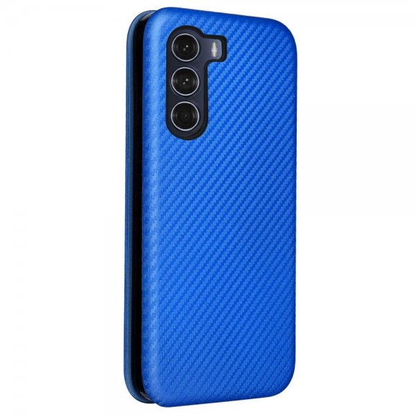 Motorola moto g200 5G Etui Karbonfibertekstur Blå