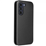 Motorola moto g200 5G Etui Karbonfibertekstur Svart