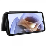 Motorola moto g200 5G Etui Karbonfibertekstur Svart