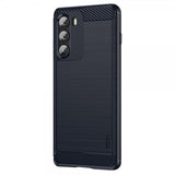 Mofi Motorola moto g200 5G Deksel Børstet Karbonfibertekstur Blå