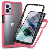 Motorola Moto G23 Deksel Innebygd skjermbeskytter Rosa
