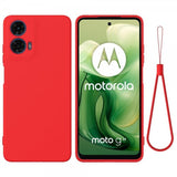 Motorola Moto G24 Power Deksel med Stropp Silikon Rød