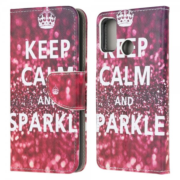 Motorola Moto G30 Etui Motiv Keep Calm and Sparkle
