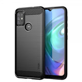 Mofi Motorola Moto G30 Deksel Børstet Karbonfibertekstur Svart