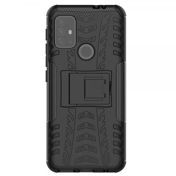 Motorola Moto G30 Deksel Dekkmønster Stativfunksjon Svart