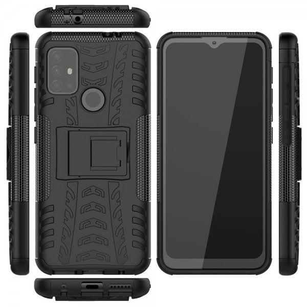 Motorola Moto G30 Deksel Dekkmønster Stativfunksjon Svart