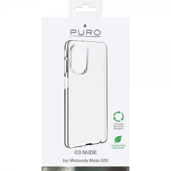 Puro Motorola moto g51 5G Deksel Nude Transparent