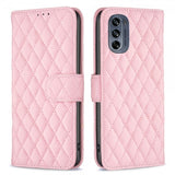 Motorola Moto G62 5G Etui Rombemønster Rosa