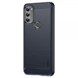 Mofi Motorola moto g71 5G Deksel Børstet Karbonfibertekstur Blå