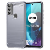Mofi Motorola moto g71 5G Deksel Børstet Karbonfibertekstur Grå