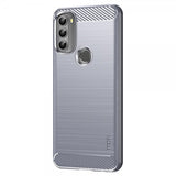 Mofi Motorola moto g71 5G Deksel Børstet Karbonfibertekstur Grå