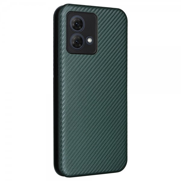 Motorola Moto G84 Etui Karbonfibertekstur Grønn