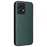 Motorola Moto G84 Etui Karbonfibertekstur Grønn