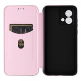 Motorola Moto G84 Etui Karbonfibertekstur Rosegull