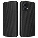 Motorola Moto G84 Etui Karbonfibertekstur Svart