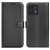 Motorola Moto G84 Etui Litchi Svart