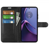 Motorola Moto G84 Etui Litchi Svart