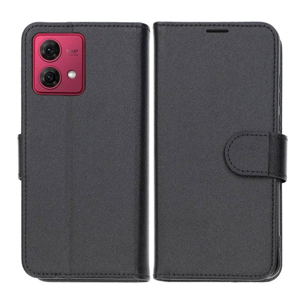 Motorola Moto G84 Etui med Stativ Svart