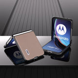 ABEEL Motorola Razr 40 Ultra Deksel Ekte Skinn Rosa